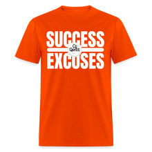 Load image into Gallery viewer, Success Over Excuses Unisex Classic T-Shirt (White Lettering) - orange