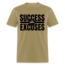 Load image into Gallery viewer, Success Over Excuses Unisex Classic T-Shirt (Black Lettering) - khaki