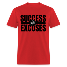 Load image into Gallery viewer, Success Over Excuses Unisex Classic T-Shirt (Black Lettering) - red