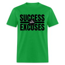 Load image into Gallery viewer, Success Over Excuses Unisex Classic T-Shirt (Black Lettering) - bright green