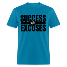 Load image into Gallery viewer, Success Over Excuses Unisex Classic T-Shirt (Black Lettering) - turquoise