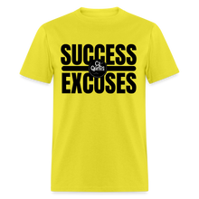 Load image into Gallery viewer, Success Over Excuses Unisex Classic T-Shirt (Black Lettering) - yellow