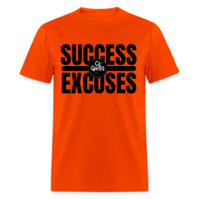 Load image into Gallery viewer, Success Over Excuses Unisex Classic T-Shirt (Black Lettering) - orange