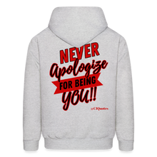 Load image into Gallery viewer, Never Apologize Hoodie (Red) - ash