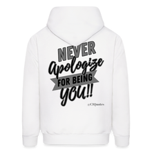 Load image into Gallery viewer, Never Apologize Hoodie (Gray) - white