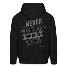 Load image into Gallery viewer, Never Apologize Hoodie (Gray) - black