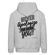 Load image into Gallery viewer, Never Apologize Hoodie (Gray) - heather gray