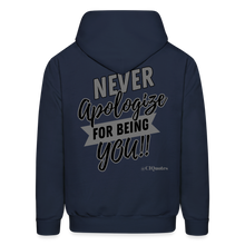 Load image into Gallery viewer, Never Apologize Hoodie (Gray) - navy