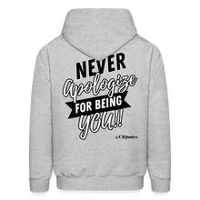 Load image into Gallery viewer, Never Apologize Hoodie (White) - heather gray