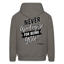 Load image into Gallery viewer, Never Apologize Hoodie (White) - asphalt gray