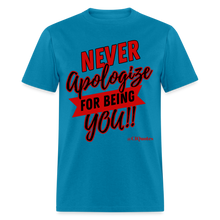 Load image into Gallery viewer, Never Apologize Unisex Classic T-Shirt (Red) - turquoise