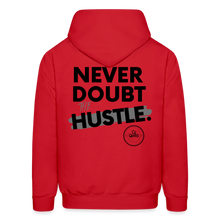 Load image into Gallery viewer, Never Doubt Hoodie (Black Print) - red