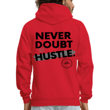 Load image into Gallery viewer, Never Doubt Hoodie (Black Print) - red