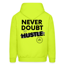 Load image into Gallery viewer, Never Doubt Hoodie (Black Print) - safety green