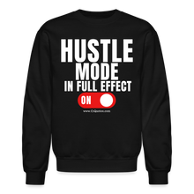 Load image into Gallery viewer, Hustle Mode Sweatshirt (White Print) - black