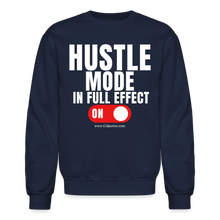 Load image into Gallery viewer, Hustle Mode Sweatshirt (White Print) - navy