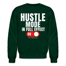Load image into Gallery viewer, Hustle Mode Sweatshirt (White Print) - forest green
