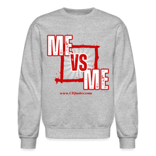 Load image into Gallery viewer, Me Vs Me Sweatshirt (Red) - heather gray