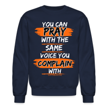 Load image into Gallery viewer, You Can Pray Crewneck Sweatshirt (Black) - navy