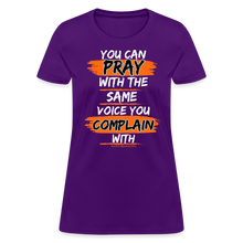 Load image into Gallery viewer, You Can Pray Women's T-Shirt (Black) - purple