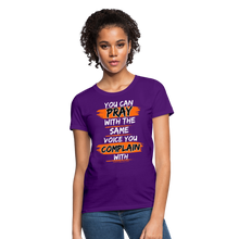 Load image into Gallery viewer, You Can Pray Women's T-Shirt (Black) - purple