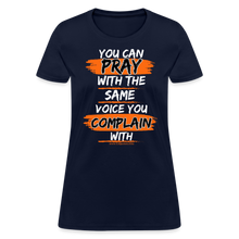 Load image into Gallery viewer, You Can Pray Women's T-Shirt (Black) - navy