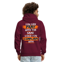Load image into Gallery viewer, You Can Pray Hoodie (Black) - burgundy