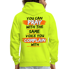 Load image into Gallery viewer, You Can Pray Hoodie (White) - safety green