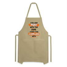 Load image into Gallery viewer, You Can Pop Pray Adjustable Apron (White) - khaki