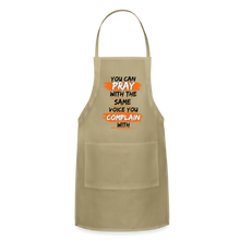 Load image into Gallery viewer, You Can Pop Pray Adjustable Apron (White) - khaki