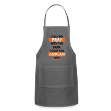 Load image into Gallery viewer, You Can Pop Pray Adjustable Apron (White) - charcoal