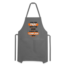 Load image into Gallery viewer, You Can Pop Pray Adjustable Apron (White) - charcoal