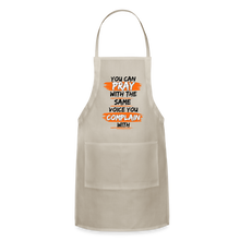 Load image into Gallery viewer, You Can Pop Pray Adjustable Apron (White) - natural