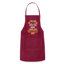 Load image into Gallery viewer, You Can Pray Adjustable Apron (Black) - burgundy