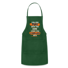 Load image into Gallery viewer, You Can Pray Adjustable Apron (Black) - forest green