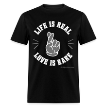 Load image into Gallery viewer, Life & Love Unisex Classic T-Shirt (Grey Print) - black