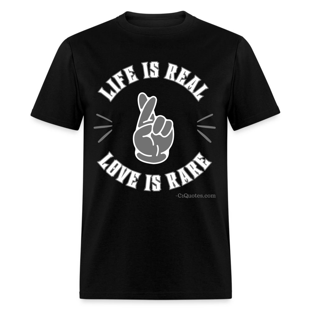 Life & Love Unisex Classic T-Shirt (Grey Print) - black