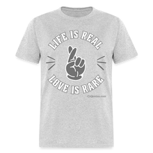 Load image into Gallery viewer, Life & Love Unisex Classic T-Shirt (Grey Print) - heather gray