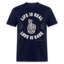 Load image into Gallery viewer, Life &amp; Love Unisex Classic T-Shirt (Grey Print) - navy
