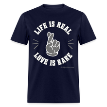 Load image into Gallery viewer, Life & Love Unisex Classic T-Shirt (Grey Print) - navy