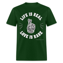 Load image into Gallery viewer, Life & Love Unisex Classic T-Shirt (Grey Print) - forest green