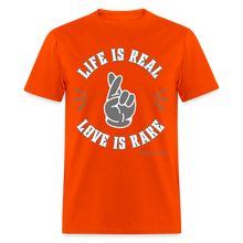 Load image into Gallery viewer, Life &amp; Love Unisex Classic T-Shirt (Grey Print) - orange
