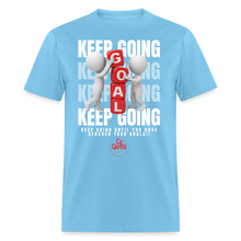 Load image into Gallery viewer, Keep Going Unisex Classic T-Shirt - aquatic blue