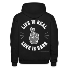 Load image into Gallery viewer, Life & Love Heavy Blend Adult Hoodie - black