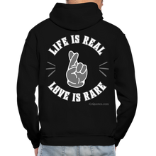 Load image into Gallery viewer, Life & Love Heavy Blend Adult Hoodie - black