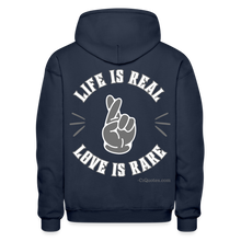 Load image into Gallery viewer, Life & Love Heavy Blend Adult Hoodie - navy