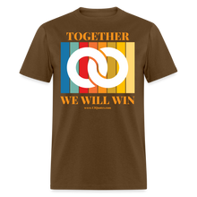 Load image into Gallery viewer, Together Unisex Classic T-Shirt (White Centerpiece) - brown