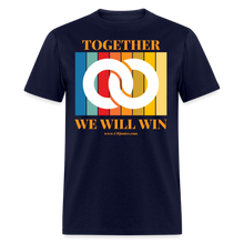 Load image into Gallery viewer, Together Unisex Classic T-Shirt (White Centerpiece) - navy