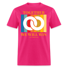 Load image into Gallery viewer, Together Unisex Classic T-Shirt (White Centerpiece) - fuchsia