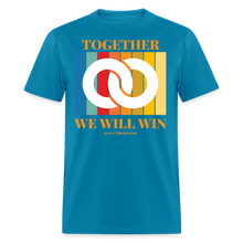 Load image into Gallery viewer, Together Unisex Classic T-Shirt (White Centerpiece) - turquoise